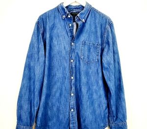 BR Tailored Slim Fit Denim Button Down